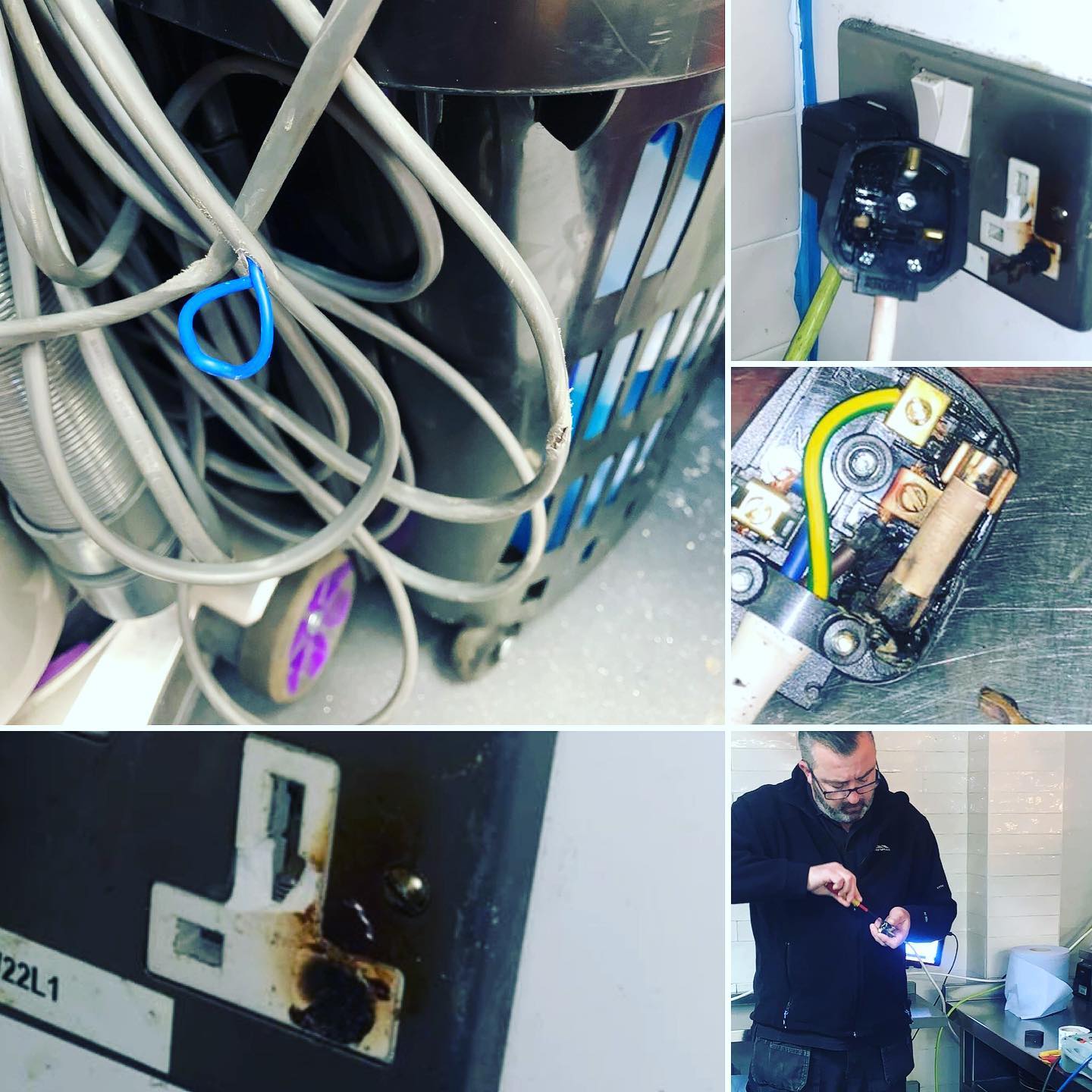 Examples of faults found during PAT testing